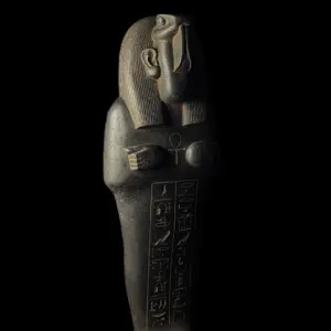 Qebhsenuef: Protector of the West – Hand-Carved Falcon Deity Statue | Genuine Egyptian Craftsmanship
